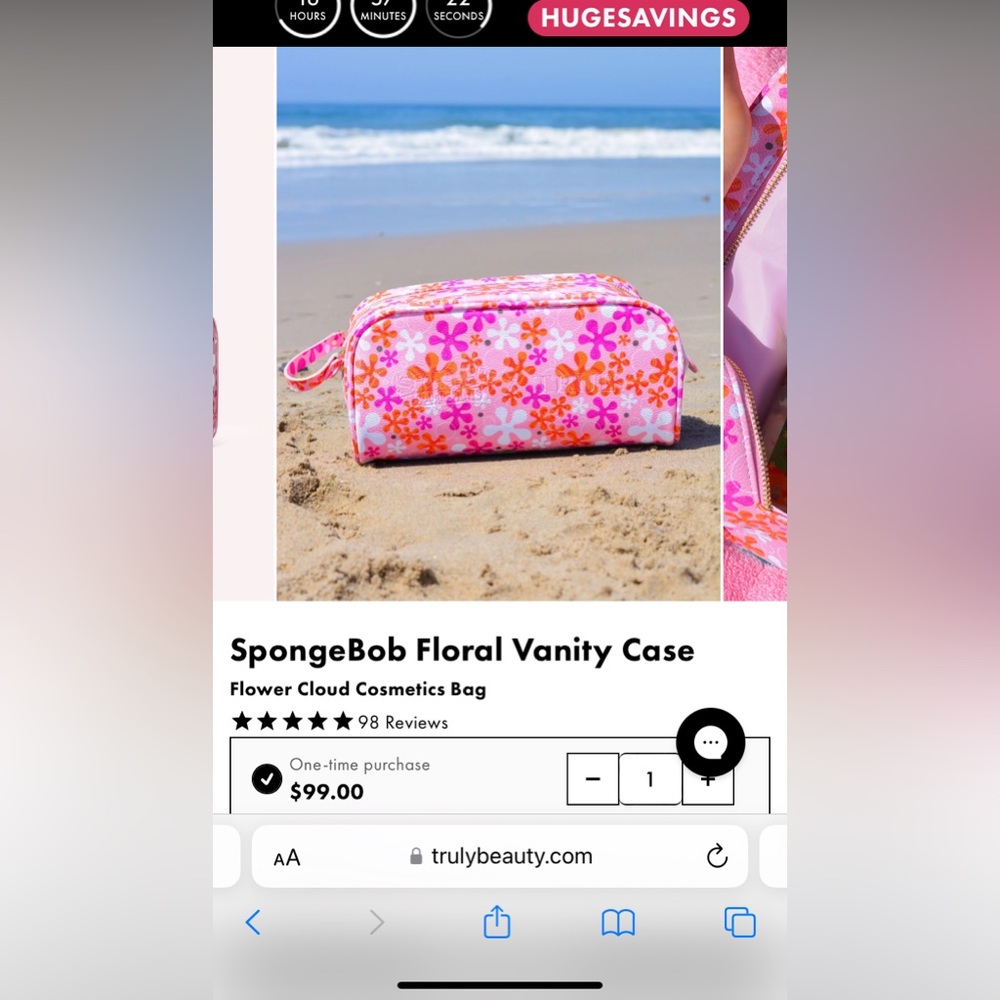 truly beauty x spongebob bag